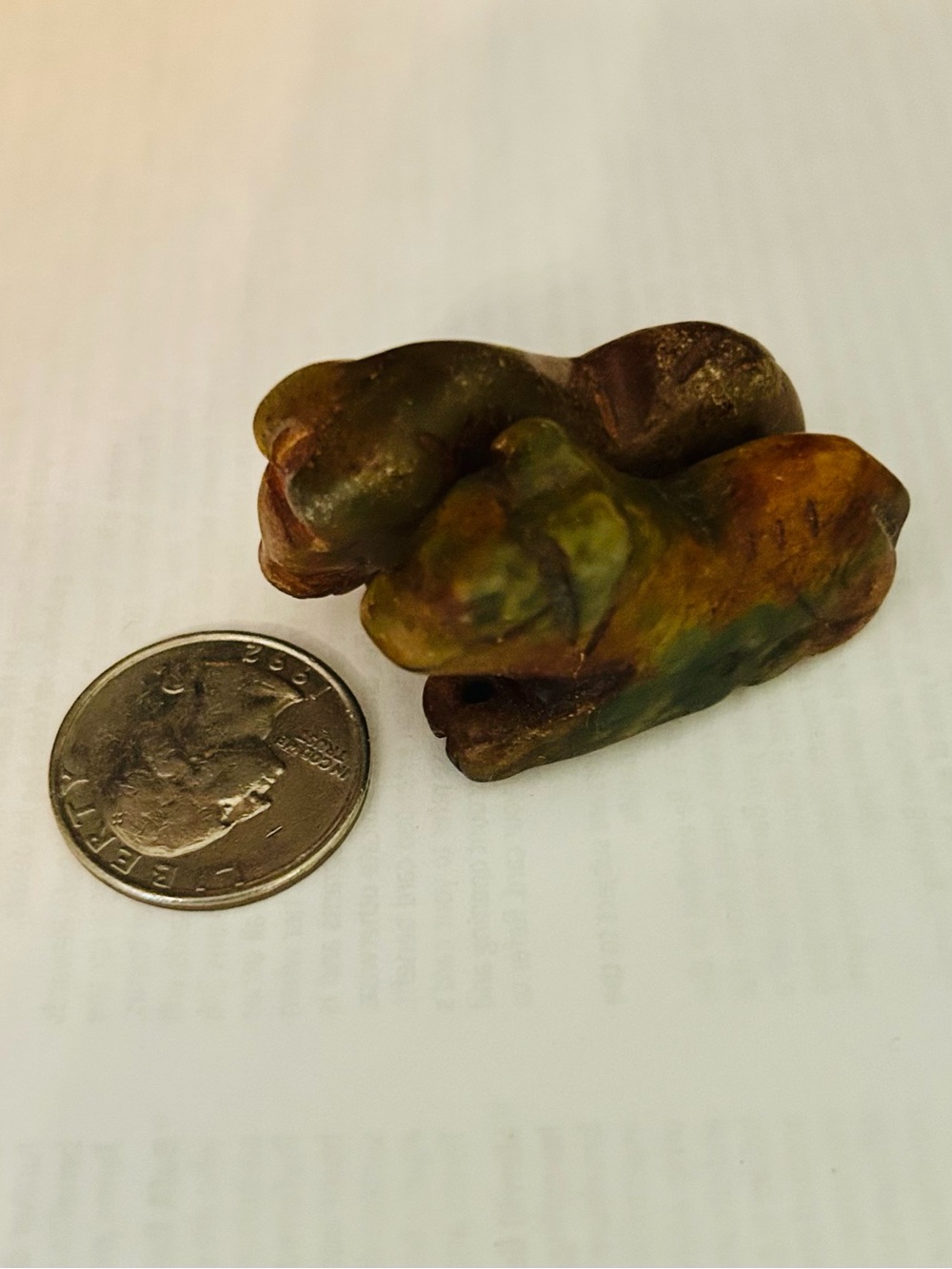 Hand-Carved Small Stone Animal Figurine - Brown